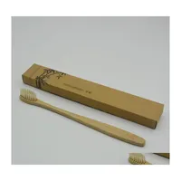 Зубная щетка 10 цветов бамбуковые деревянные мягкие щетинки натуральная эковолокна деревянная ручка для ADTS Delive Health Beauty Oral Dhn6c