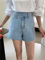 Women's Shorts Wide Leg Jeans For Women Summer 2023 High Waisted Baggy Ripped Short Casual Korean Fashion Vintage
