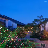 Stringhe IP65 Waterproof Lawn Garden Light Sky Star Star Christmas Laser Lampada Doccia Lampada a LED Stage Sparkling