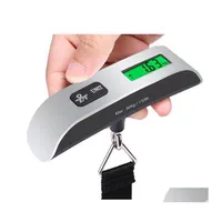 Weighing Scales Mini Digital Lage Scale Portable 50Kg 100Lb Electronic Steelyard Weight Nce Suitcase Travel Bag Hanging Vt1752 Drop Dhybb