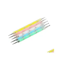 Dotting Tools 5Pcs Set Nail Art Dispensing Doubleended Pointing Pens Round Head Dot Needle Manicure 5 Sizes Drop Delivery Health Bea Dhh4Z