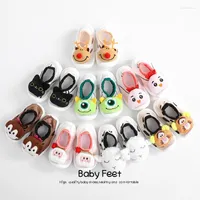 First Walkers Baby Sock Shoes Cute Animal Style Rubber Floor
