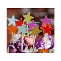 Other Event Party Supplies Cake Toppers Glitter Star Paper Cards Banner For Cupcake Wrapper Baking Cup Birthday Tea Wedding Decora Dhry5