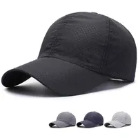 Caps de bola 1pcs 2023 Cap de beisebol unissex verão sólido fino malha portátil portátil seco rápido respirável chapéu de chapéu de golfe tênis executando caminhadas campingball