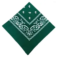 Bandanas 1 2 3 5 Polyester Bandana Chic Square Scarf Paisley Patterned Headband Headscarf Handkerchief Accessories Gifts Dark Green