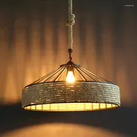 Ljuskronor rep ledde retro industriell stil matbordslampor inomhus belysning personlighet kreativ järnkedja ljuskrona
