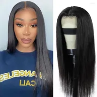Straight Lace Front Human Hair Wigs Pre Plucked 13X4 Frontal Wig With Baby Brazilian Remy Closure For Women