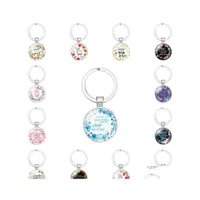 Key Rings Rose Bible Classic Religious Cabochon Pendant Keychains Jewelry Fashion Keyfobs Holder Accessories 17 Styles P372Fa Drop De Dhhrl