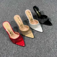 Slippers Heels ladies slipper high-heeled slippers sandals muller shoes large summer new style
