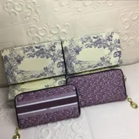 2021 Lady Designer Wallets Fashion Women Holders Presh Highs Classic Wallet Multi-Function Multi-Card Pattern H2158