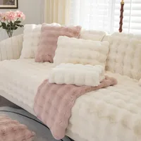Stol täcker tjockare plysch soffa täck mjuk handduk vinter varm l form hörn soffa för vardagsrum universella icke-halkmattor