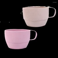 Tazze di tazze da caffè in ufficio tazze da colpetto per la paglia di grano accessori da cucina per latte tumbulla del tè il copone giusto com Canudo