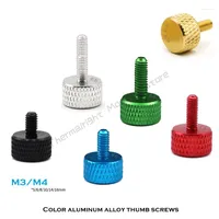 Computer Coolings 5pcs M3 M4 Aluminum Case MOD Hand Screws Video Card Holder Power Side Panel 6 Colors PC Water Cooling Gamer DIY Cabinet