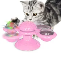 Cat Toys Toy Pet Supplies 2023 Spinning Windmill Turntable Tease Scratching And Rubbing Brush Windmolen Kat1