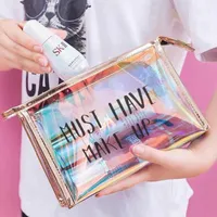 Cosmetic Bags & Cases Women Travel Bag Fashion Transparent Zipper Clear Make Up Makeup Case Organizer Storage Pouch Toiletry Wash Kit Box