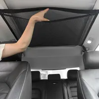 Boîtes de rangement zk30 voiture plafond net pochet toit sac à toit intérieur cargo en mailles respirantes rangement automatique accessoires
