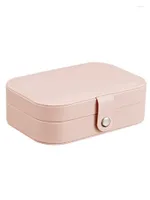 Jewelry Pouches 2023 Universal Organizer Display Travel Case Box Portable For Women Button Pu Leather Storage Boxes