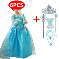 Girl Dresses Lace Noble Dress Summer Party Princess Costume Wedding Ceremony Flower Girls Clothes Children Birthday Role-Play Up