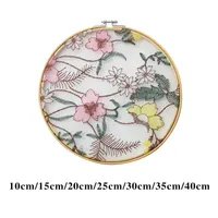 Sewing Notions & Tools Embroidery Hoops Wooden Round Adjustable Bamboo Circle Cross Stitch Hoop Rings For Christmas Ornaments DIY Favor