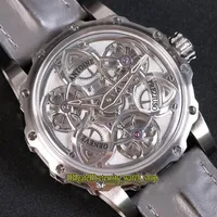 High Quality Antoine Preziuso 3 Tourbillon design Dial Japan Automatic mechanical Mens Watch Sapphire 316L Steel Case Sport Watche287B