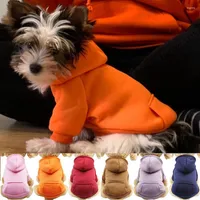 Dog Apparel Solid Hoodies Pet Clothes For Small Dogs Puppy Coat Jackets Sweatshirt Chihuahua Doggie Cat Costume Cotton Outfits
