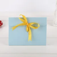 Gift Wrap 150pcs Large Ribbon Kraft Paper Envelope Bag Handkerchief Silk Scarf Packing Boxes 24 18 0.7cm Wholesale