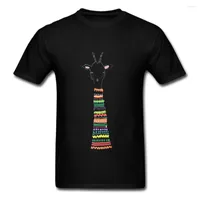 Herren-T-Shirts Ein Giraffe T-Shirt Männer drucken t-Shirt Cartoon Custom Family Geschenktops T-Shirts Kawaii Sommer Kleidung Schwarze Top-Qualität Baumwolle