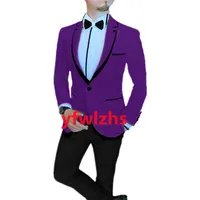 Custom-made Groom Tuxedos One Button blossom Men Suits Notch Lapel Groomsmen Wedding Prom Dinner Man Blazer Jacket Pants Tie Vest M239