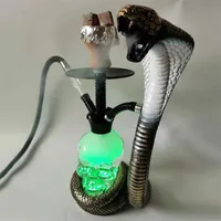 Arabian hookah full set bar with light kettle snake pipe skeleton LED can be single double and four tubes