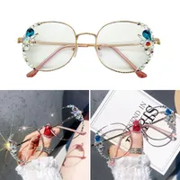 Güneş Gözlüğü Ofis Malzemeleri Dekoratif Gözlükler Kadın Moda Bilgisayar Gözlükleri Mavi Anti-Hafif gözlükler Büyük Boy