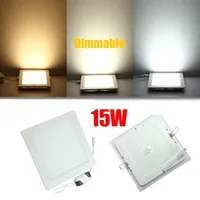 Downlights LED Dimmable Panel Light 15W quadratische Decke mit Fahrer 110-220V warm/natürliches/kaltes Weiß