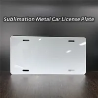 nichiorve 12x6inches Sublimation Metal Car License Plate Heat Transfer Blank Consumables Printing DIY Aluminum Plate