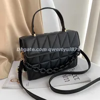 Totes Trendy Plaid Women Shoulder Bag Fashion Chain Crossbody Bags Brand Designer Handbags and Purses Small Flap Top Handle Bags 012223H