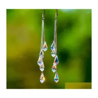 Dangle Chandelier Crystal Earrings Fashion Sier Color Baroque Stud Romanting Lisicing Valentines Day Womens Orringsdangle Drop D DHS83