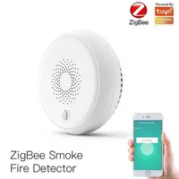 Smart Home Control Zigbee Smoke Fire Alarm Sensor Detector Security System Battery-powered Wireless Life Tuya App