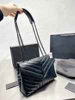 حقيبة سلسلة Loulou Y Leather Crossbody Crossbody Facs Handbags Luxurys Wallet محفظة كبيرة متوسطة صغيرة 3 أحجام