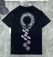 럭셔리 패션 남성용 T 셔츠 CH 브랜드 크로마 테스 디자이너 여성 Sanskrit Letter 부부 티셔츠 스웨트 셔츠 말굽 꽃 심장 짧은 슬리브 폴로 A7RVG