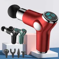 Deep Tissue Massage Gun Percussion Mini LCD 32 Speeds Muscle Neck Massager For Pain Relief Body Vibrator Relax Fitness