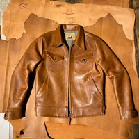 Men's Leather & Faux Super Top Quality Heavy Genuine US Horween Cow Slim Classic Cowhide Stylish Rider JacketMen's