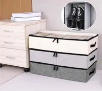 Style Foldable Storage Box For Shoes Wardrobe Closet Organizer Sock Bra Underwear Cotton Storage Bag Under Bed Storage Box 210330