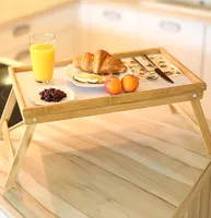 Homevibes Bamboo Foldable Breakfast Table Laptop Desk Bed Table Serving Tray Tea Serving Table Stand Stand Holder Notebook 20105981189