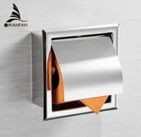Edelstahl 304 Toilettenpapierhalter Chromwand montiert versteckte Badezimmerroll -Tissue -Box Porta Papel Higienico WF18030 210702942686