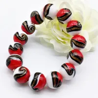 Strand Mm Fashion Circle Lampwork Murano Glass Bangle Bracelets Have Four Color Optional (red/purple/blue/yellow) Beaded Strands