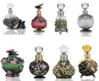HD 23 Kinds Antiqued Style Glass Refillable Perfume Bottle Figurine Retro Empty Essential oil Container Home Wedding Decoration1330135