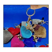 Key Rings Jewelry Gold Crystal Heart Keychain Tassel Charm Carabiner Holder Bag Hangs Fashion Keyring Will And Sandy Drop Delivery 20 Dhfoa