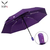 Umbrellas Fully Automatic Umbrella 3Folding Rain Women For Men Strong Windproof Colourful Parasol Small Travel Outdoor Quality