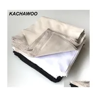 Nettoyage des chiffons kachawoo 100pcs aiguille 1 Microfibre lunettes de chiffon de lunettes de soleil gris blanc gris noir