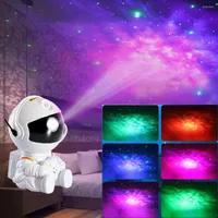Night Lights Astronaut Galaxy Stars Projector Light Spaceman Starry Sky Projection Lamp Bedroom Home Decorative Atmosphere Nightlights