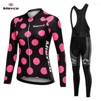 Racing Sets Spring Autumn Cycling Jersey Set Pro Team Sportswear Roupas Femininas Com Frete Women Bicicleta Clothing Long Bike Suit