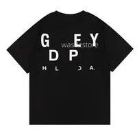 メンズTシャツギャラリーdeptsデザイナー夏のギャラリーシャツアルファベット印刷星男女のための同じ丸い首短袖Tシャツブラックグレイ